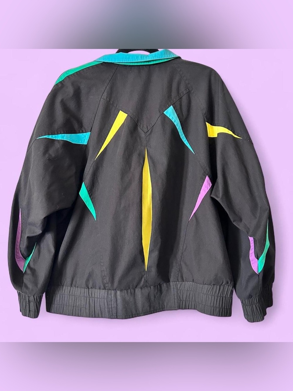 Vintage 80s color block Fleet Street jacket - Picture 2 of 7